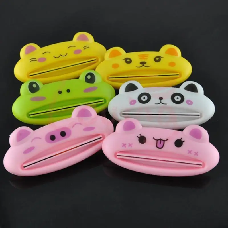 

4Pcs Toothpaste Dispenser Rolling Holder Toothbrush Holder Kitchen Bathroom Decoration Accessories Home Tube Squeezer Cartoon