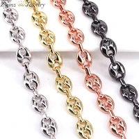 3 meters gold silver color coffee beans link chain necklace bracelet chain for women men jewelry making