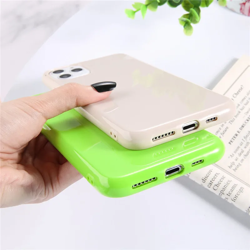 

Loevbay Candy Simple Solid Color Cover For iPhone 11 Pro XS Max X XR Soft Silicone Phone Case For iPhone 12 Pro Max 6s 7 8 Plus