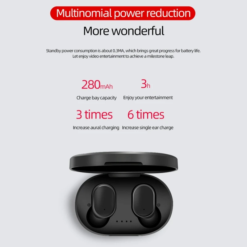 TWS Bluetooth 5,0 A6S наушники VS для Redmi Airdots беспроводная гарнитура Мини гарнитура для Xiaomi iPhone huawei samsung с микрофоном
