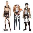 Костюм Эрена ягера из аниме Атака Титанов, Леви Акерман Скаут, костюм легиона с кожаным ремнем Shingeki no Kyojin, Recon Corp