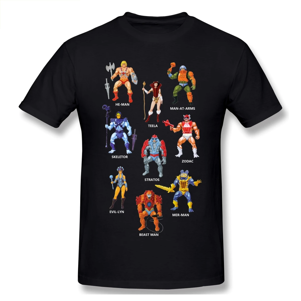 

Vintage Masters Of The Universe Heroes T Shirt Big Size Cotton Crewneck Short Sleeve Anime Shirt