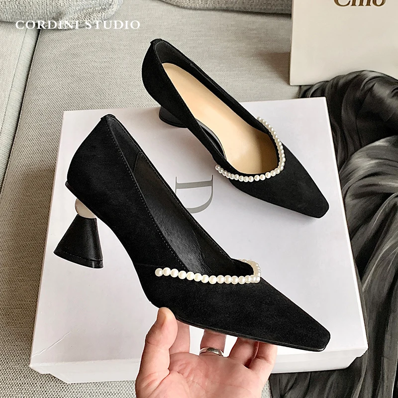 

pring And Autumn Fashion Simple Women'S Shoes Point Toe High Heels Shallow Mouth Office Shoes Size 34-39 Wholesale