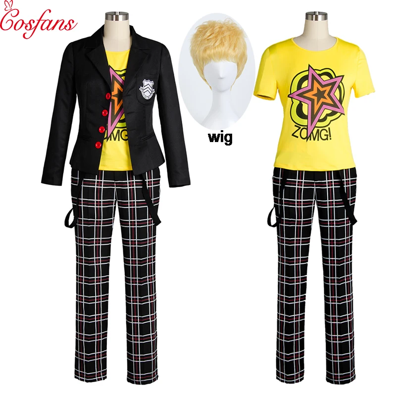 2020 Ryuji Косплей Persona 5 Сакамото Ryoji косплей костюм наряд школьная форма Хэллоуин