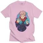 Jujutsu кайсен аниме футболка для Для мужчин короткий рукав Уличная футболка Новинка Юдзи Itadori Sukuna футболка мягкие хлопковые футболки Мерч