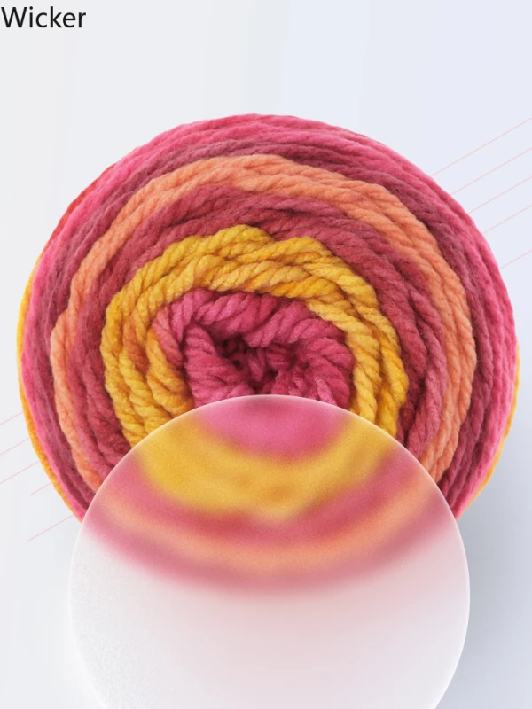 200 г/моток 3 мм акриловая пряжа для ручной вязки искусственная градиентная