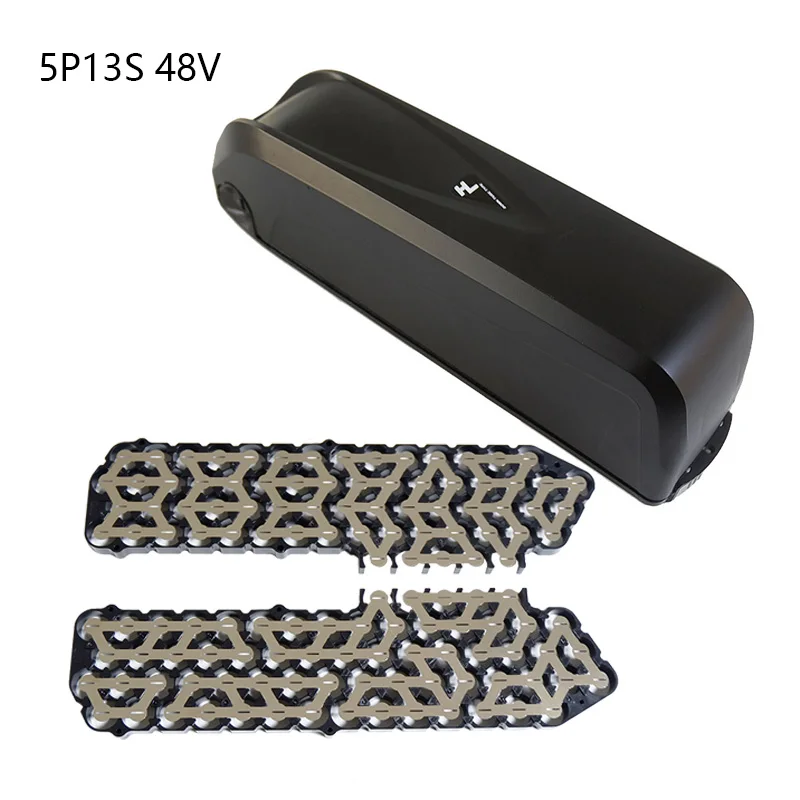 SSE-077 E-bike battery box 48V/36V Hailong case 13S 5P 10S 6P nickel belt 18650 holder Can hold 65 cell |