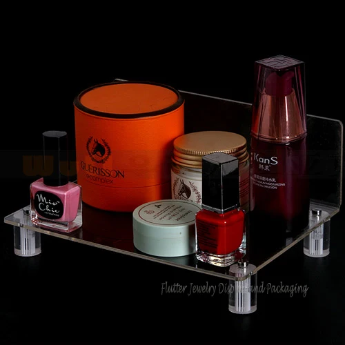 

Acrylic Jewelry Display Tray Cosmetic Showing Desktop Pendant Organizer Earring Holder Ring Case Necklace Bracelet Holder