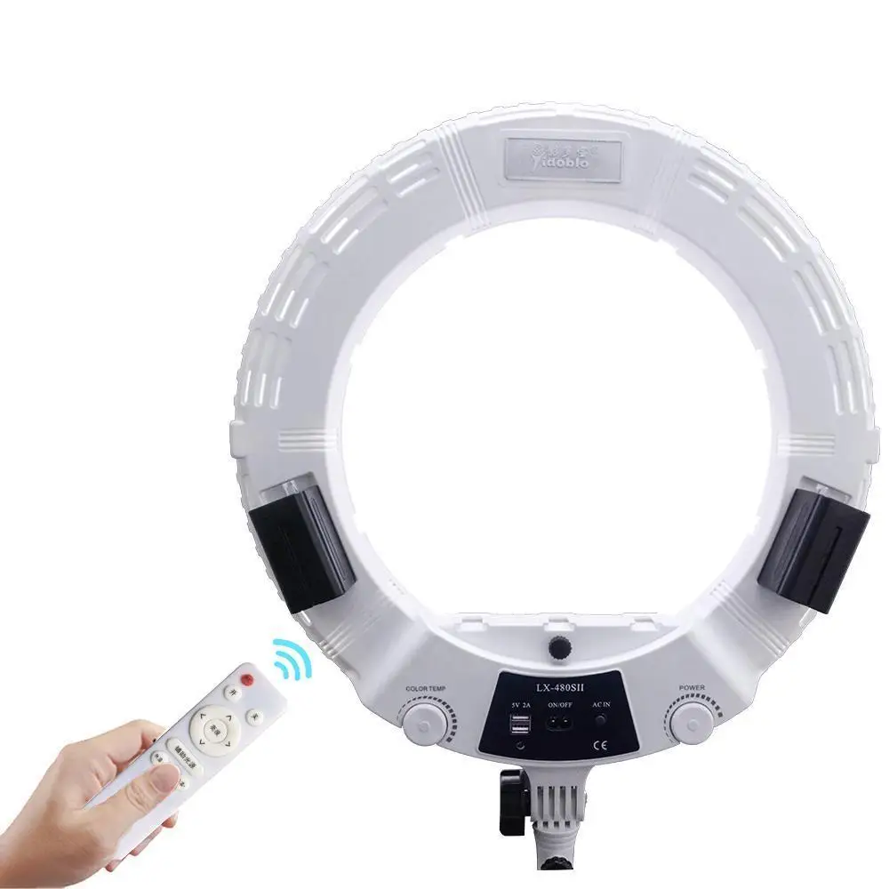 

Yidoblo LX-480SII Warm & Cold Bio-color Camera Photo/Studio/Phone/Video 18'' 240 LED Ring Light LED Lamp Makeup Ring lamp light