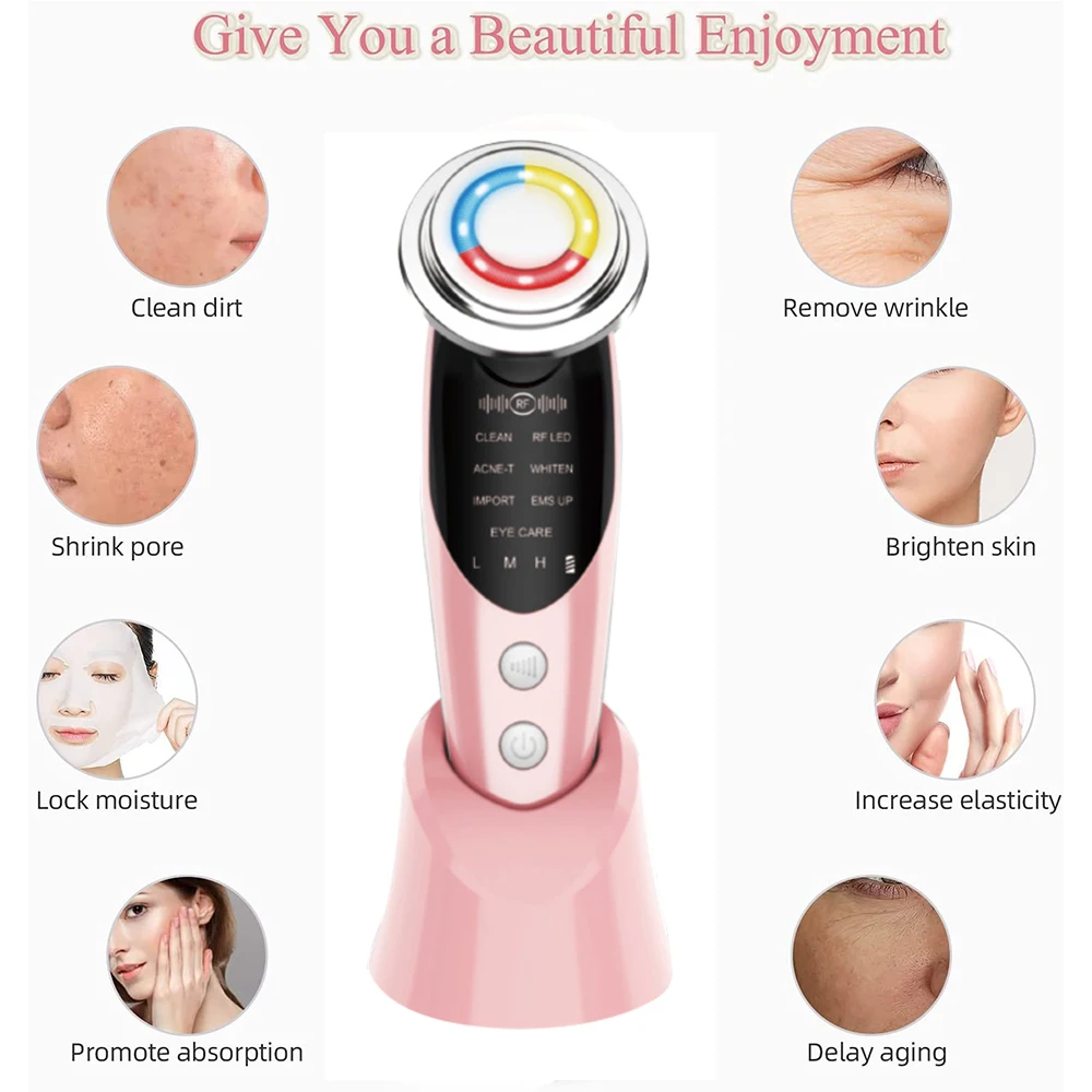 

7 в 1, светодиодсветодиодный лампа для массажа лица