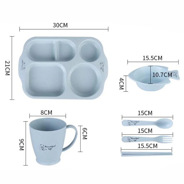 6 шт./компл. чаша для детской посуды набор миска из натурального бамбукового