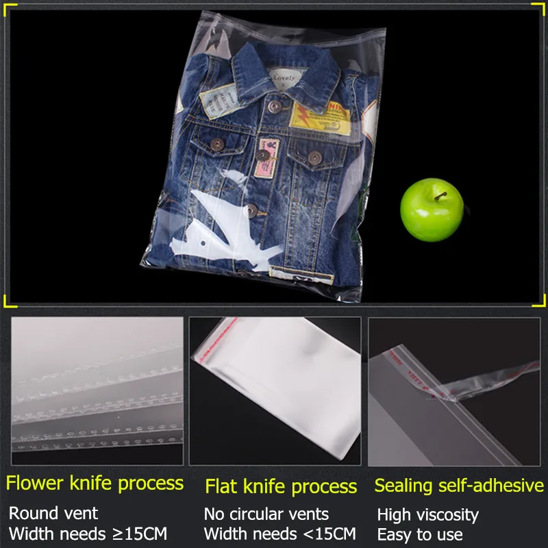 

Multi-size transparent sealed bag OPP plastic cellophane bag gift candy bag and small bag jewelry packaging bag