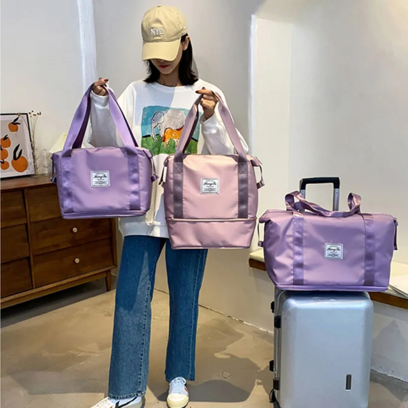 

Large Capacity Gym Fitness Sports Bag Waterproof Travel Duffle Bag For Women 2021 Fashion Weekend Bag Packing Cubes