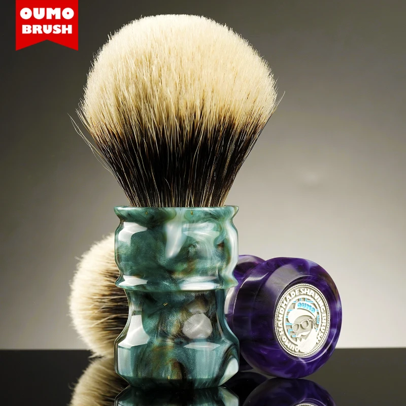 OUMO BRUSH- OCEAN CHUBBY shaving brush with Manchuria SILK WT HOOK BOAR 10 different knots to choose | Красота и здоровье