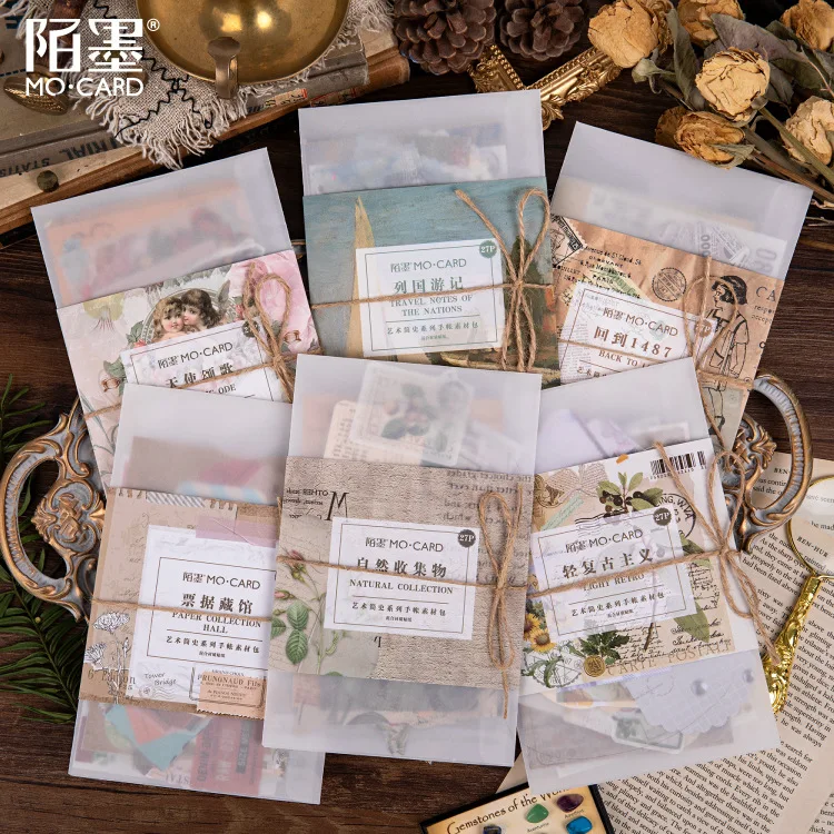 

27 pcs/pack Retro Floriography Bulleto Journal Decorative Stickers Adhesive DIY Decoration Diary Plants magazine Label Stickers