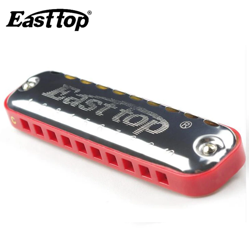 Высокое качество EASTTOP T10-1 10 отверстий Blues Овальный губная гармоника для игры(ключ C