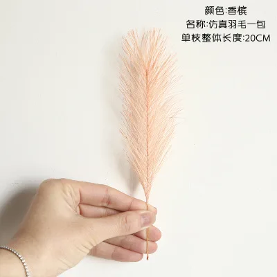 

50pcs/lot 20cm Artificial Flowers pampas grass Natural Dried Flowers Fake Flower Home Garden Hotel Wedding Party Decoration