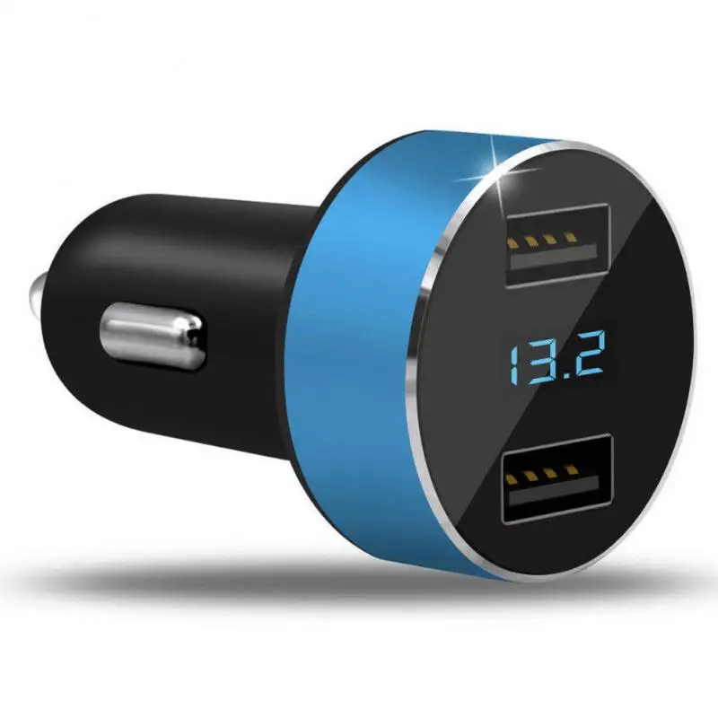 Новый 3.1A устройство для автомобиля с двумя портами USB зарядное со светодиодным