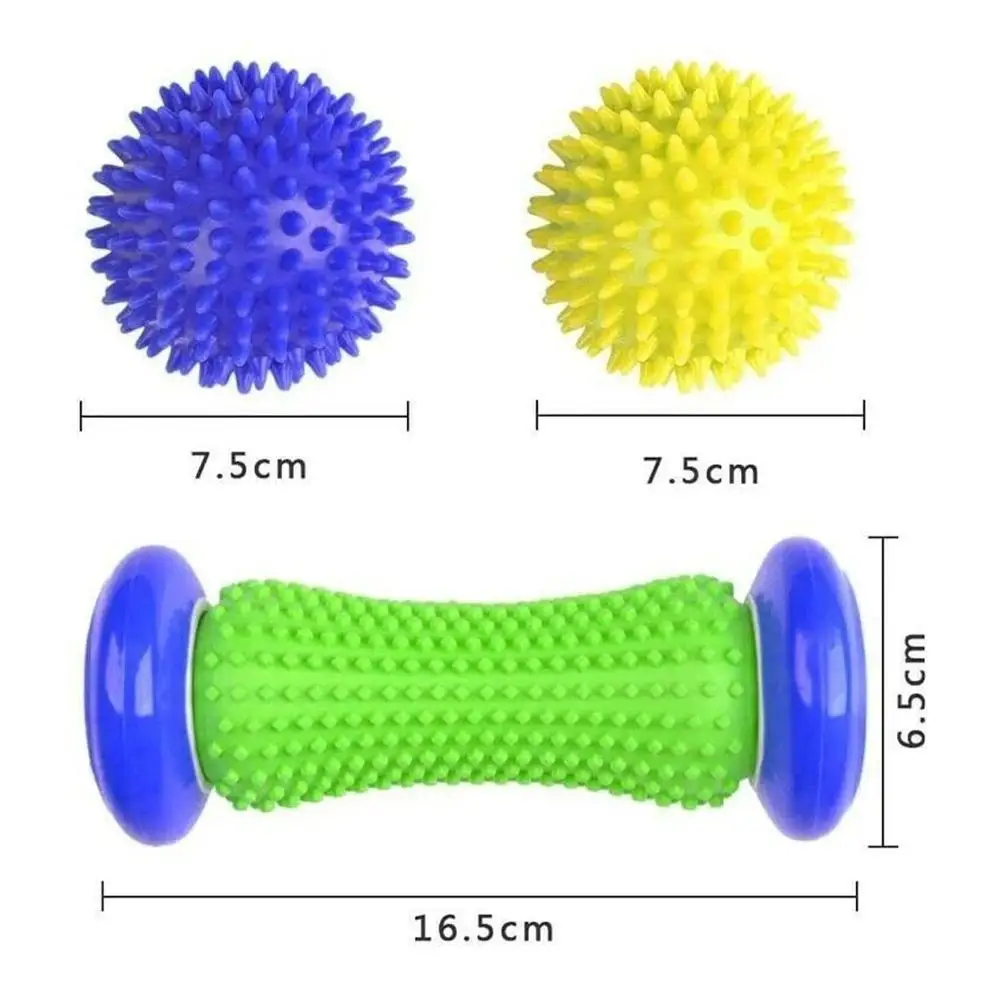 

Three-piece Foot Massage Roller Ball Massage Muscle Relaxation Siamese Fascia Ball Yoga Muscle Relaxation And Stress Relief Tool