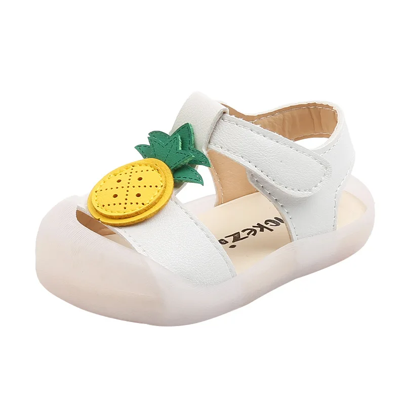 

Baby Sandals New Summer Girls Carton Sandals Baby Soft-soled Toddler Shoes Children's Pineapple Sandals Girls Princess Shoes