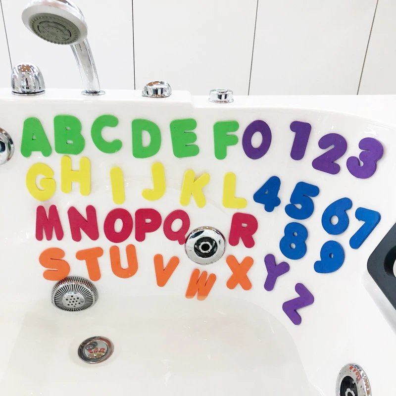 Letter Puzzle Bath Toys For Kids Baby Water Game Early Educational Learning Children 2 Years Kid Bathroom | Игрушки и хобби
