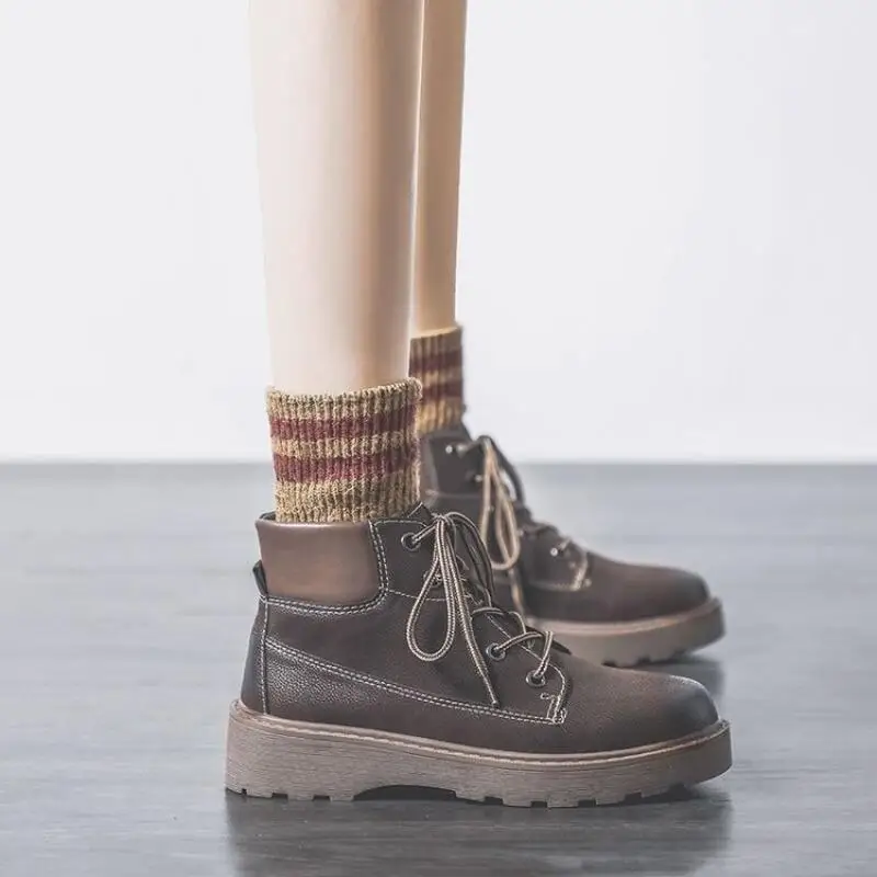 Модные Ботинки Martin для женщин зимние теплые бархатные меховые ботинки черные 2020