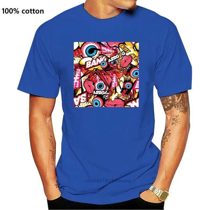

New Printing Design Comic Retro Pop Art Tshirt Man Cotton Round Neck Male Comical Adult T Shirts 2021 Plus Size S-5xl