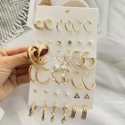 ZOVOLI модные жемчужные серьги-кольца Комплект сережек для женщин геометрические золотые металлические круглые серьги Brincos 2021 трендовые ювелирные изделия подарок