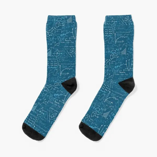 

Math Lessons Teal Crew Socks Comfortable Best Cute Breathable Unisex Girls Winter Pattern Funny Cotton Cartoon Mens Ladies