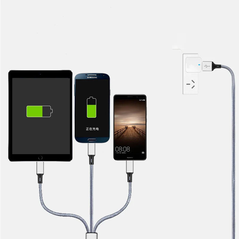 Tutew 3 в 1 Type C 8Pin Micro USB кабель для iPhone 8X7 6 6S Plus iOS 10 9 8 Samsung Nokia кабели быстрой зарядки