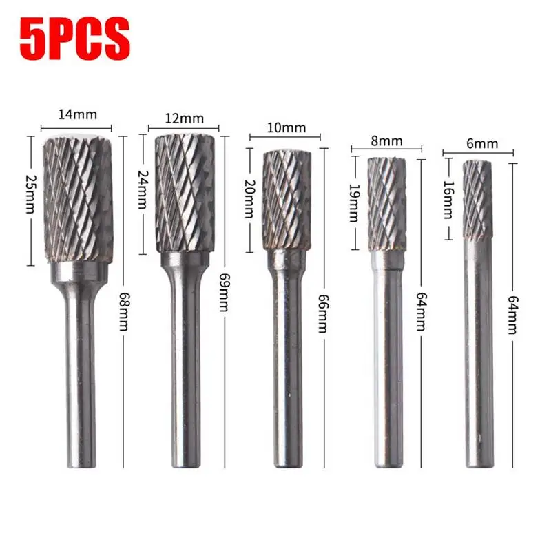 

5 шт. вращающийся напильник типа А, вращающийся напильник из карбида вольфрама с двойным слотом, вращающийся напильник, шлифовальные инстру...