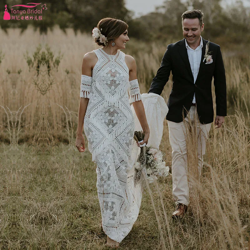 Современные Свадебные платья с кисточками богемные Vibe Vestido De Noivas Ruede Chic