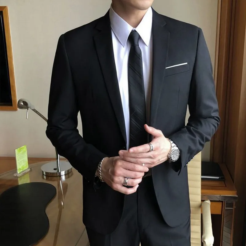 

New Costume Homme Popular Clothing Luxury Party Stage Men's Suit Groomsmen Regular Fit Tuxedo Set Jacket+Trousers+Vest+Tie+Belt