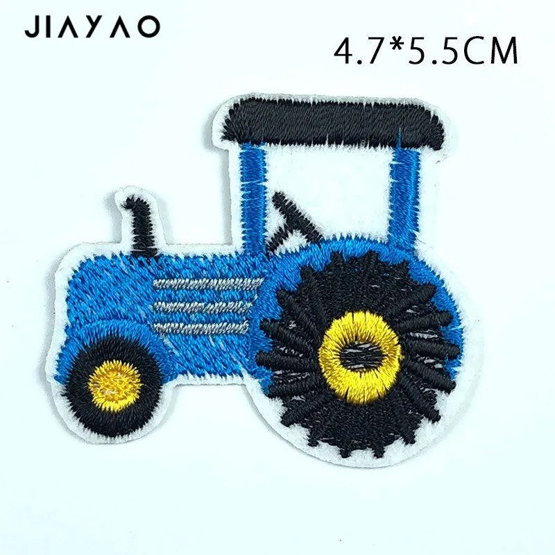 Вышивка патч мультфильм DIY автомобиль цвет мотоцикл подводная лодка трактор для детской одежды термо-клейкие наклейки для одежды - Color: 3