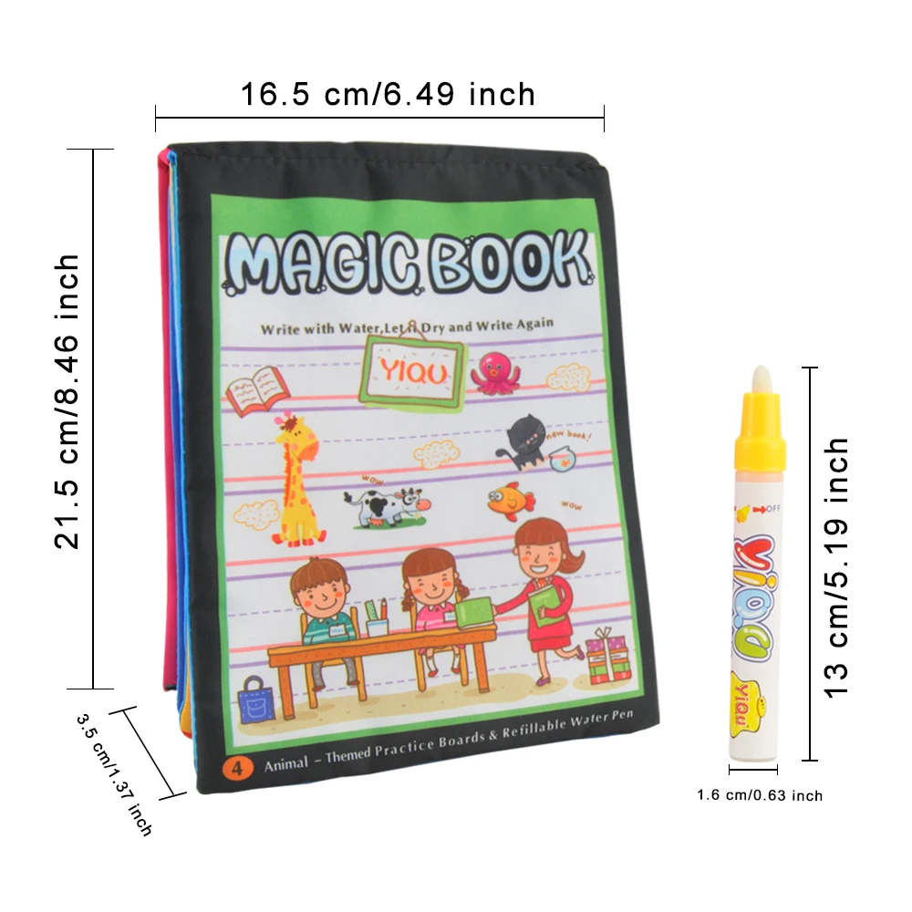 Волшебная водяная книга для рисования раскраска каракули и волшебная ручка