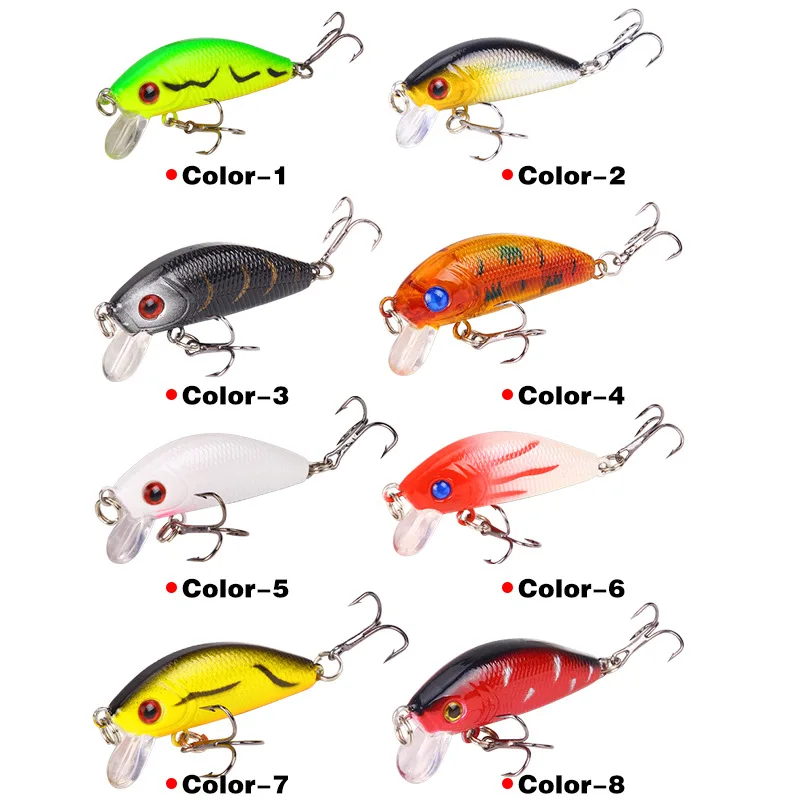 

1PCS Minnow Fishing Lure 50mm4.2g Topwater Hard Bait Wobbler Jig Bait Crankbait Carp Striped bass Pesca Fishing tackle SwimBait