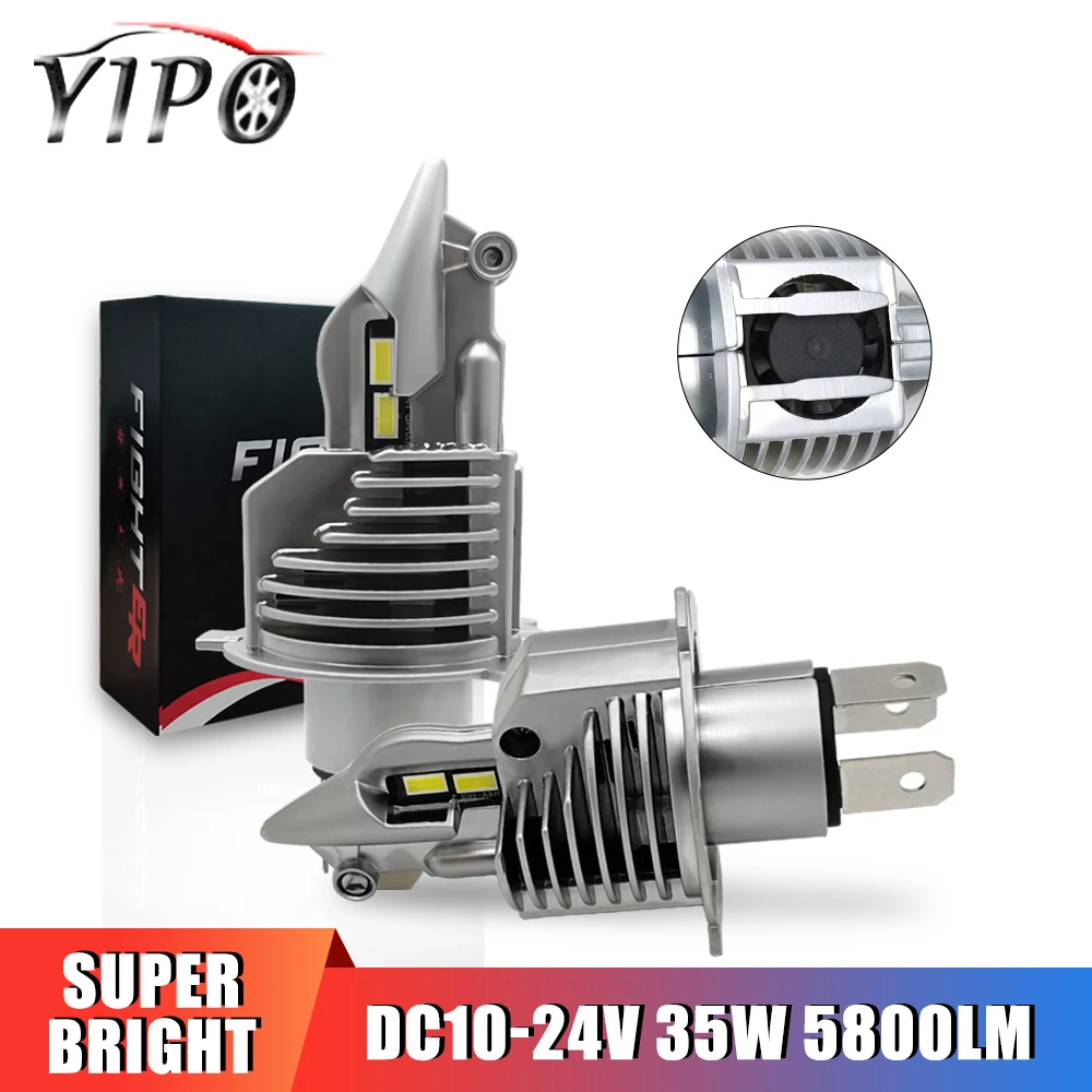 Светодиодные мотоциклетные фары H4 светодиодные лампы автомобильные лампа 6500 лм K