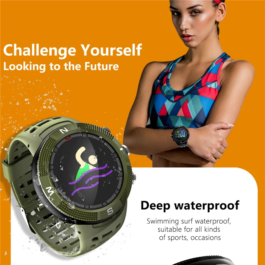 Smartwatch Sports Bluetooth 4.2 IP68 Waterproof Call Message Reminder Pedometer smart activity tracker GPS Smart Watch F18 | Электроника