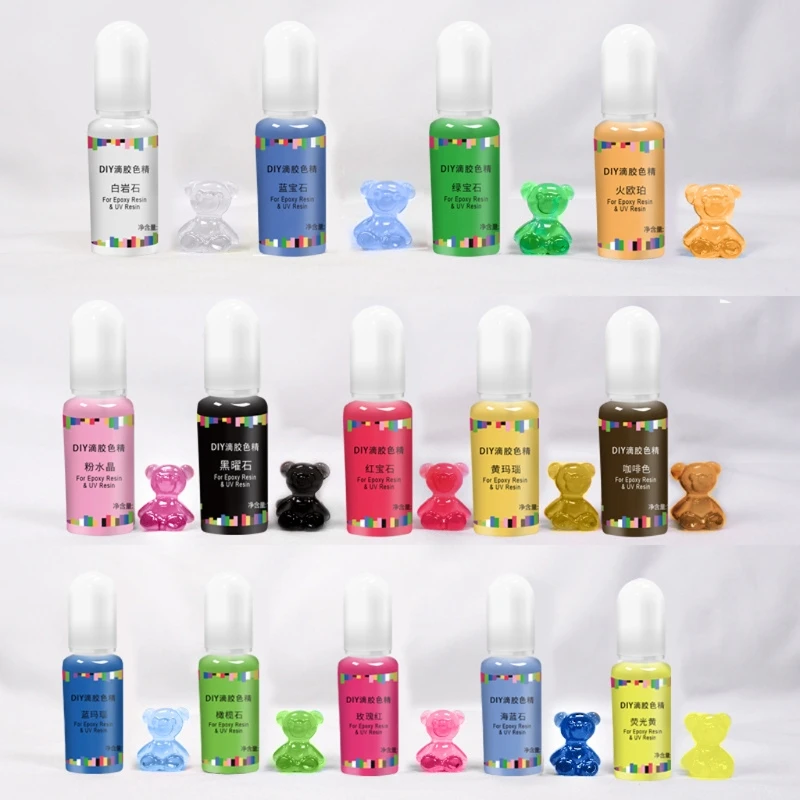 

20 Colors Resin Dye Liquid Epoxy Resin Pigment Kit Resin Colorant DIY Crafts LX9E
