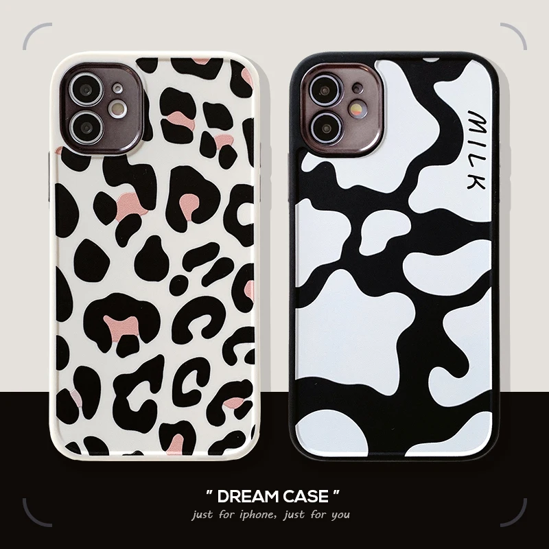 

Leopard Print Phone Case For iPhone 11 12Pro Max XR XS Max X 8 7 Plus Luxury Marble Soft Silicone Back Cover For iPhone 12 Mini
