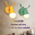 Деревянный настенный светильник s, прикроватный настенный светильник, настенное бра, современный настенный светильник для спальни, скандинавский макарун, детской комнаты E27 85-285 в