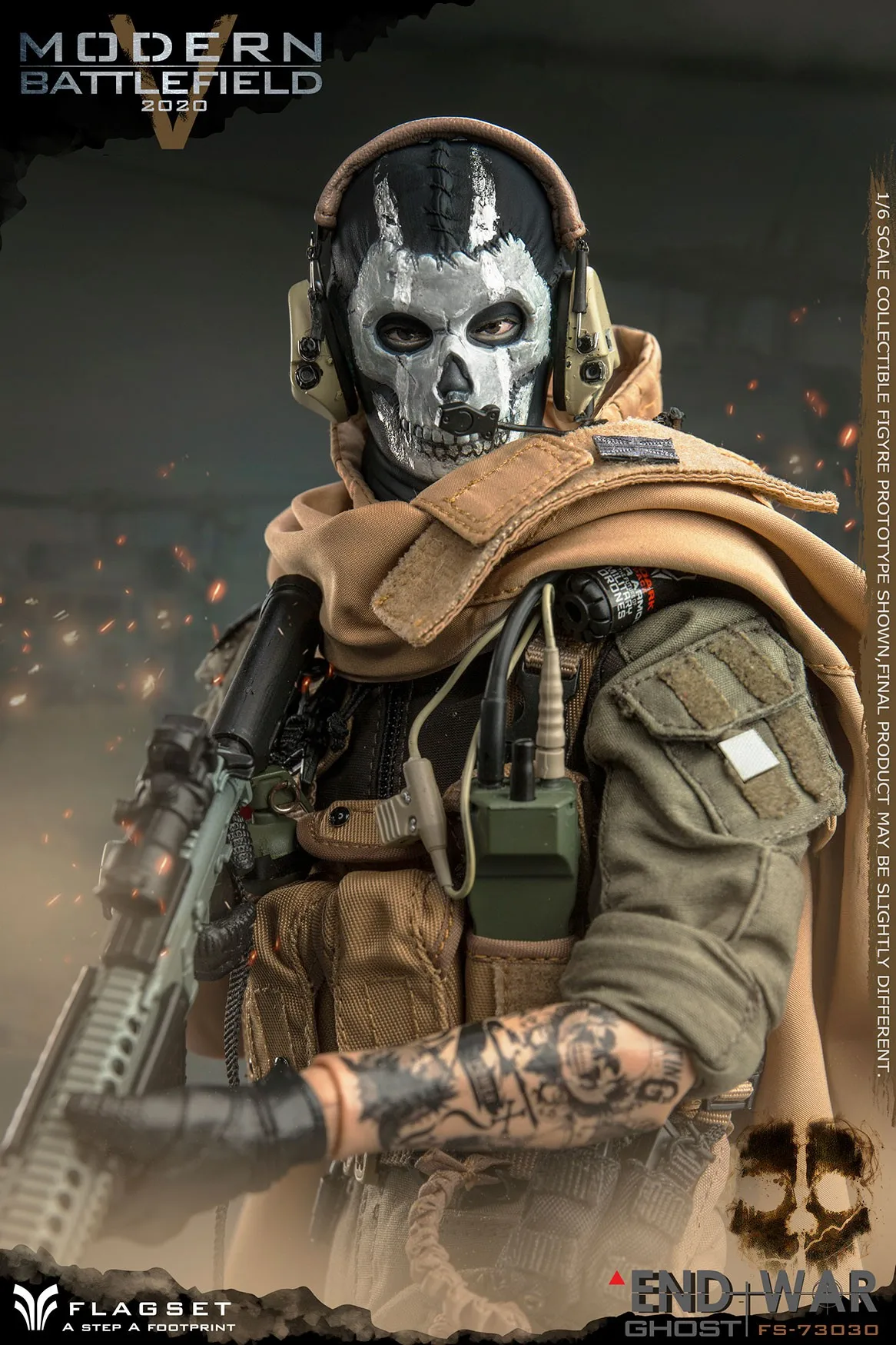 

FLAGSET FS-73030 MODERN BATTLEFIELD END WAR GHOST 1/6 FIGURE Chrismats Gift Collection COD