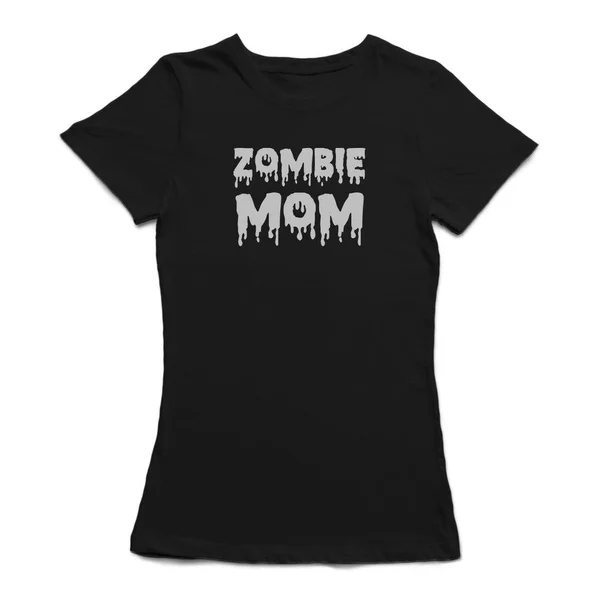 

"Zombie Mom" Trendy Spooky Quote Women's Black T-shirt