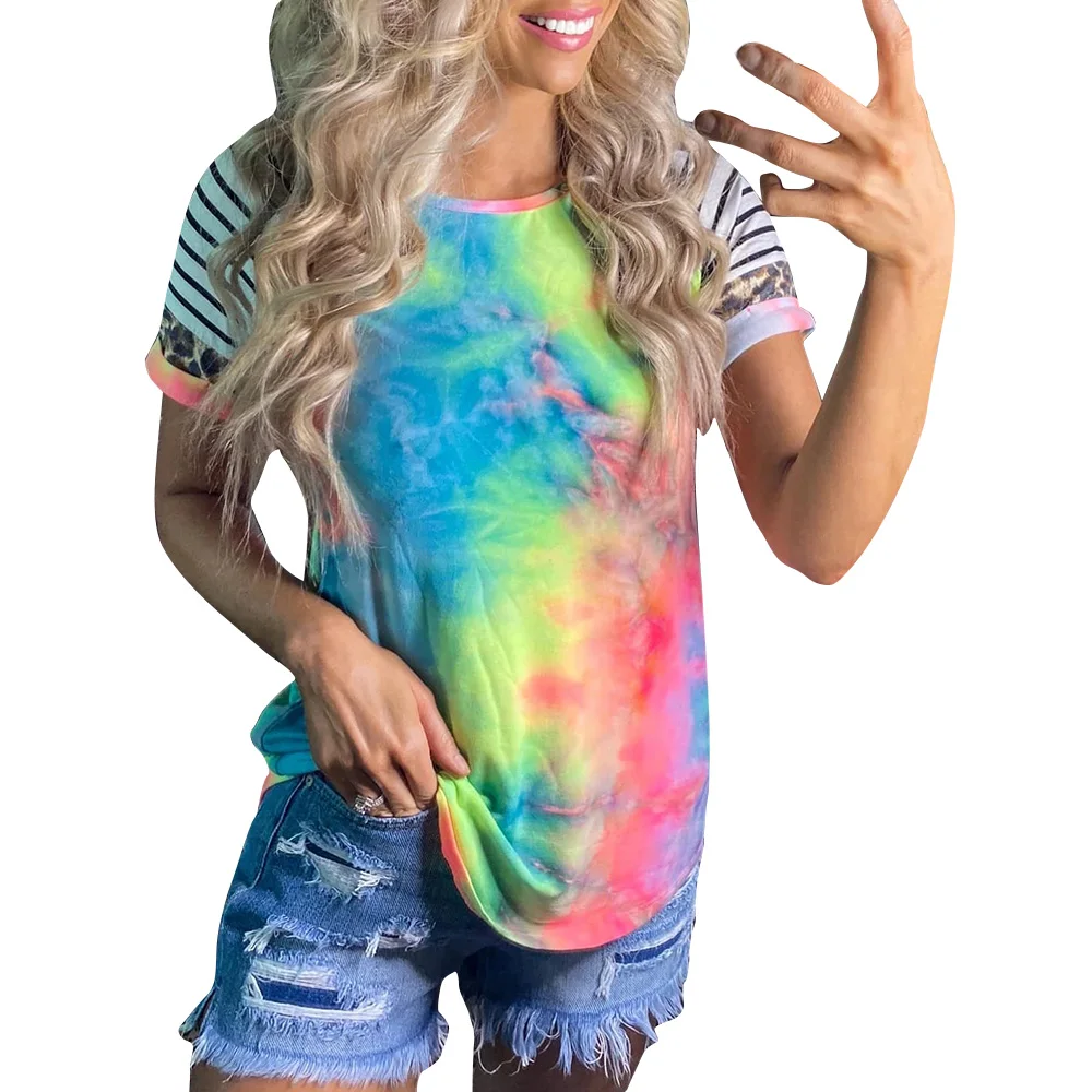 

2020 Fashion Sexy Women Short Sleeve Printed Women Blouse Casual Short Sleeve Women Tops Summer Tops
