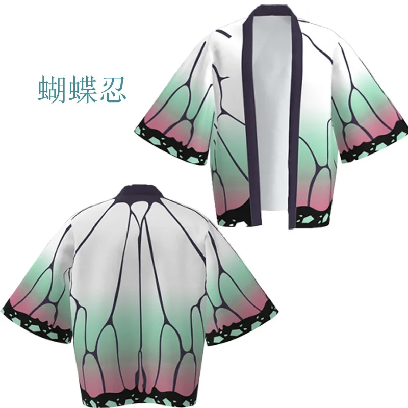 

Cosplay Women/Men Summer Casual Cool Streetwear Demon Slayer 3D Printing Japanese Anime Kimono Haori Yukata