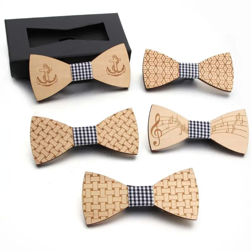 Джентльменском стиле ручной работы деревянная бабочка музыкальная нота с