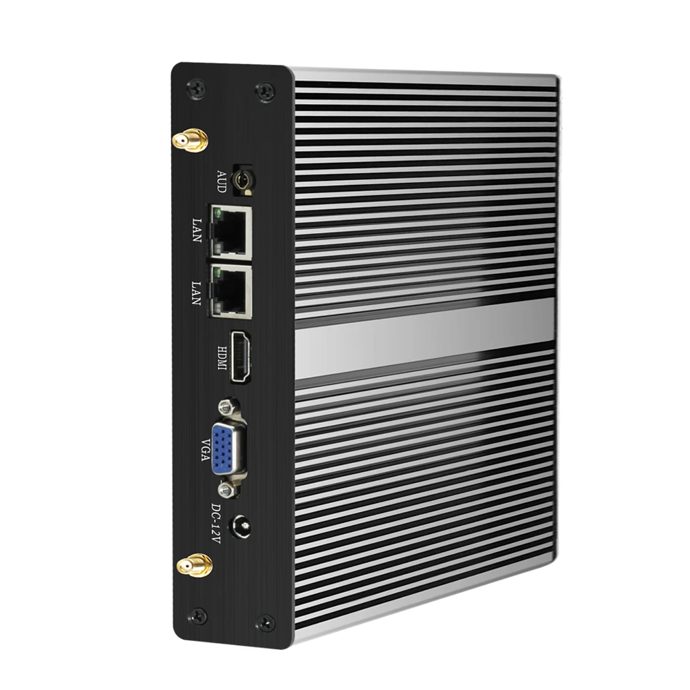 Безвентиляторный мини ПК Intel Celeron N2810 J1800 J1900 настольный SATA SSD Двойная LAN DDR3L HDMI VGA 4 *