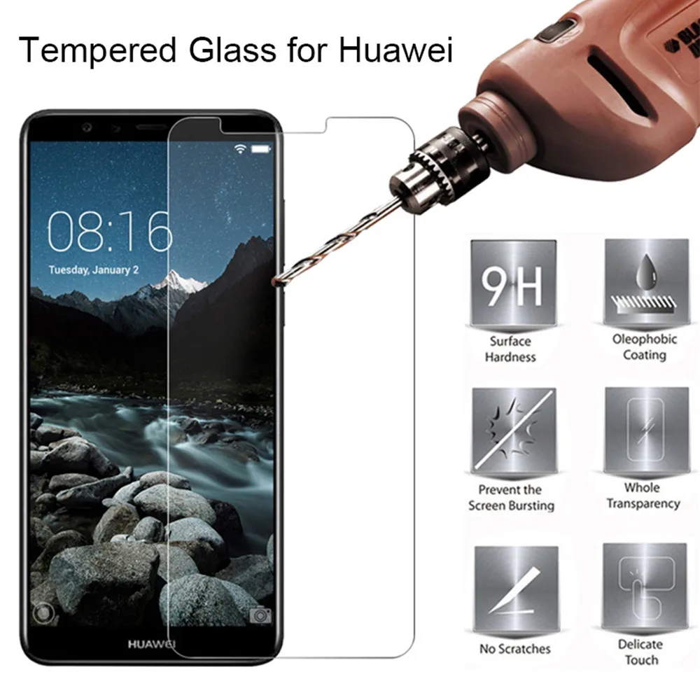 Закаленное стекло для телефона Защитное Huawei P20 P30 Lite Pro передняя стеклянная пленка