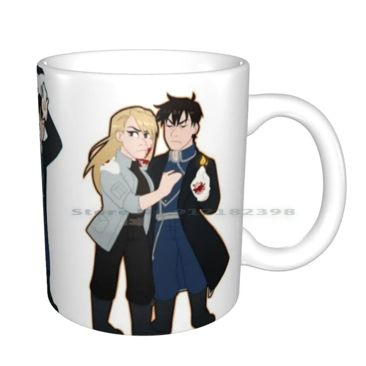 Royai Design Set Ceramic Mugs Coffee Cups Milk Tea Mug Fullmetal Alchemist Roy Riza Hawkeye