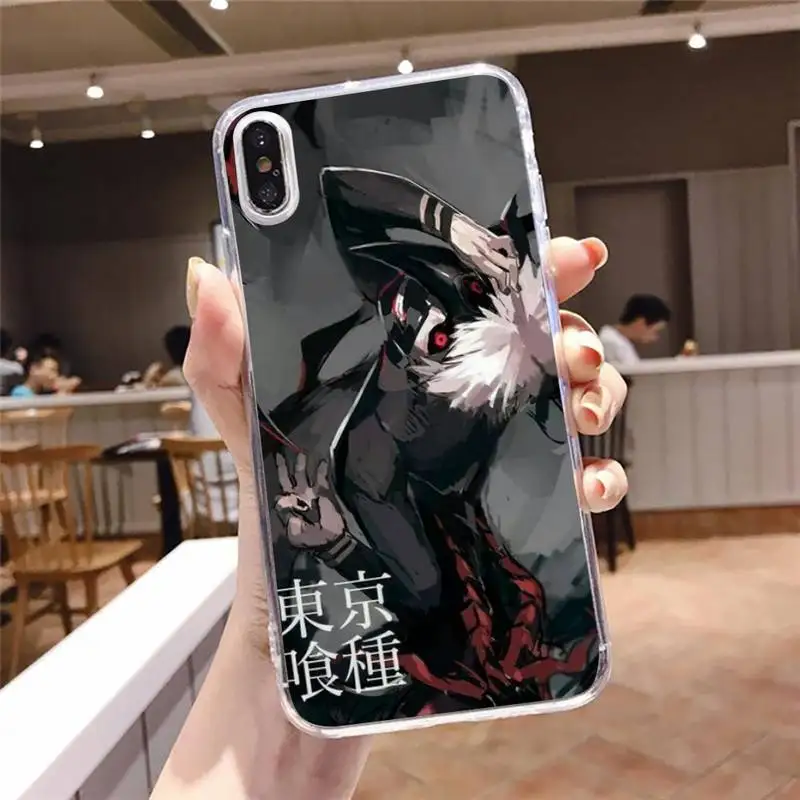 

Tokyo Ghouls Ghoul Anime Phone Case For iphone 12 11 8 7 6s 6 5 5s 5c se plus mini x xs xr pro max Transparent soft